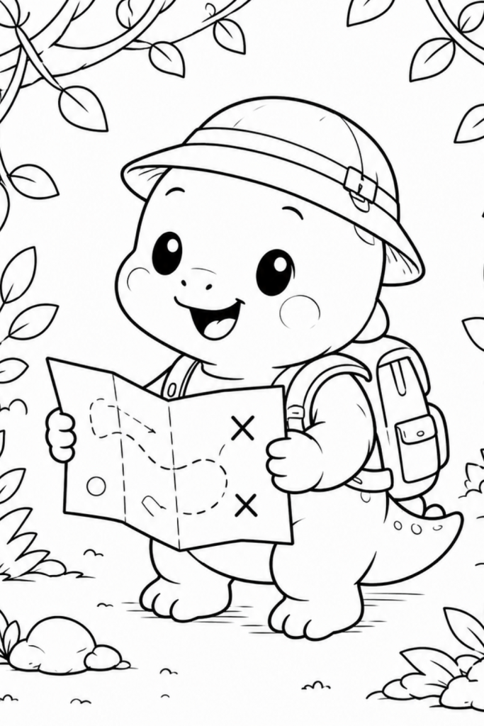 Baby dinosaur colouring pages Dinosaur colouring