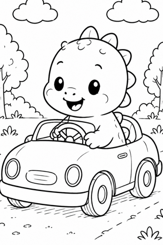 Baby dinosaur colouring pages Dinosaur colouring book