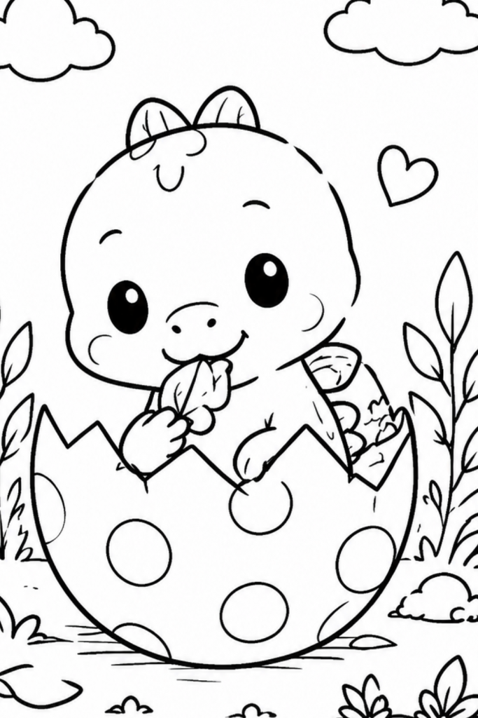 Baby dinosaur colouring pages Dinosaur colouring pages