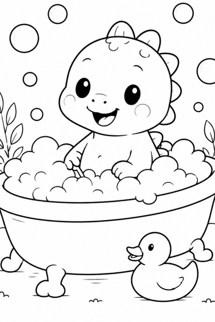Baby dinosaur colouring pages Dinosaur colouring pages for 5 year olds