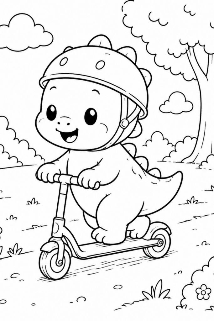Baby dinosaur colouring pages Dinosaur colouring pages for kids