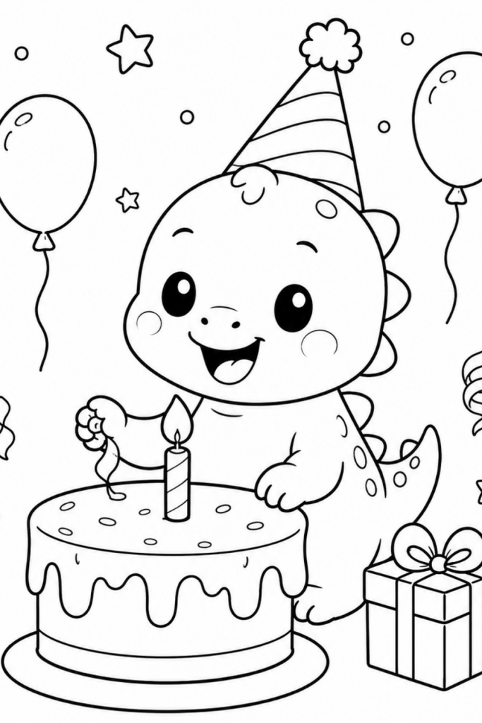 Baby dinosaur colouring pages Dinosaur colouring sheet
