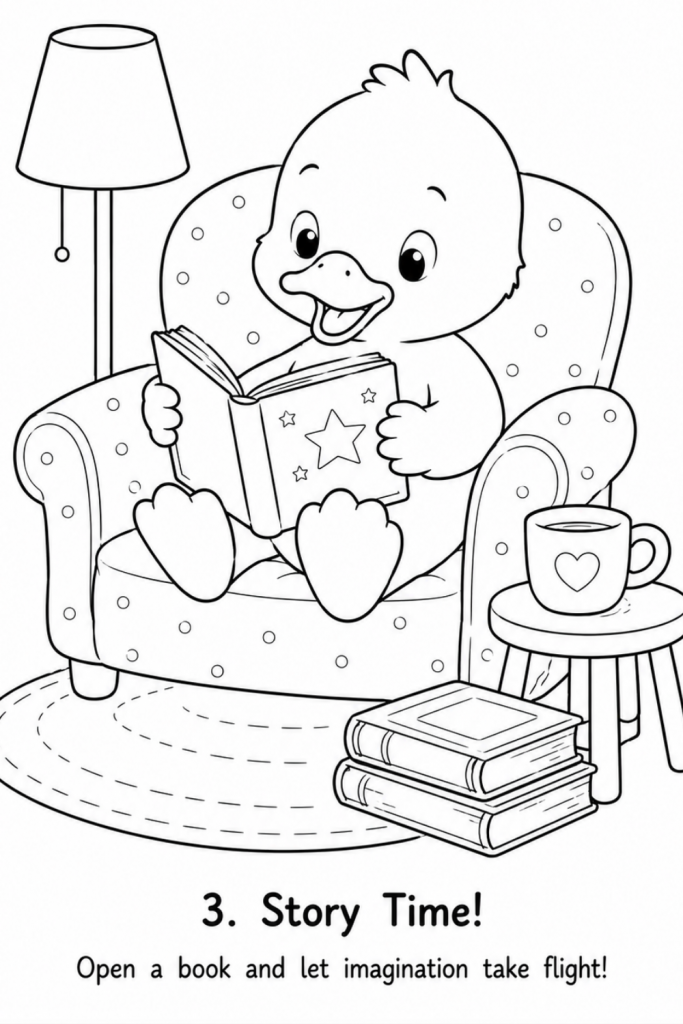 Duck colouring book