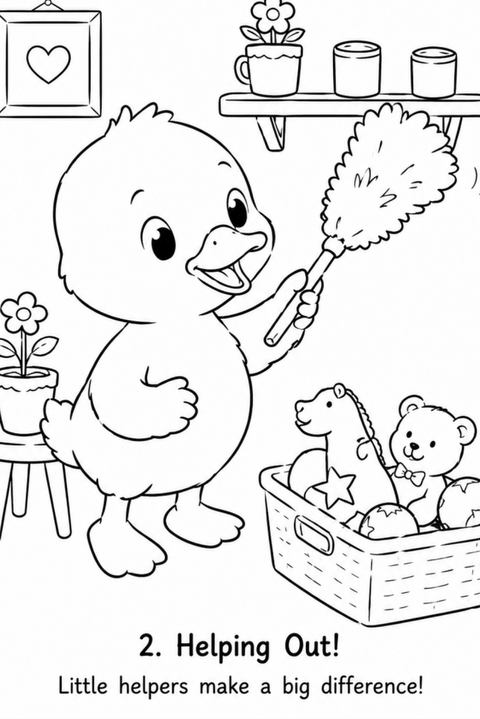 Duck colouring page (2)