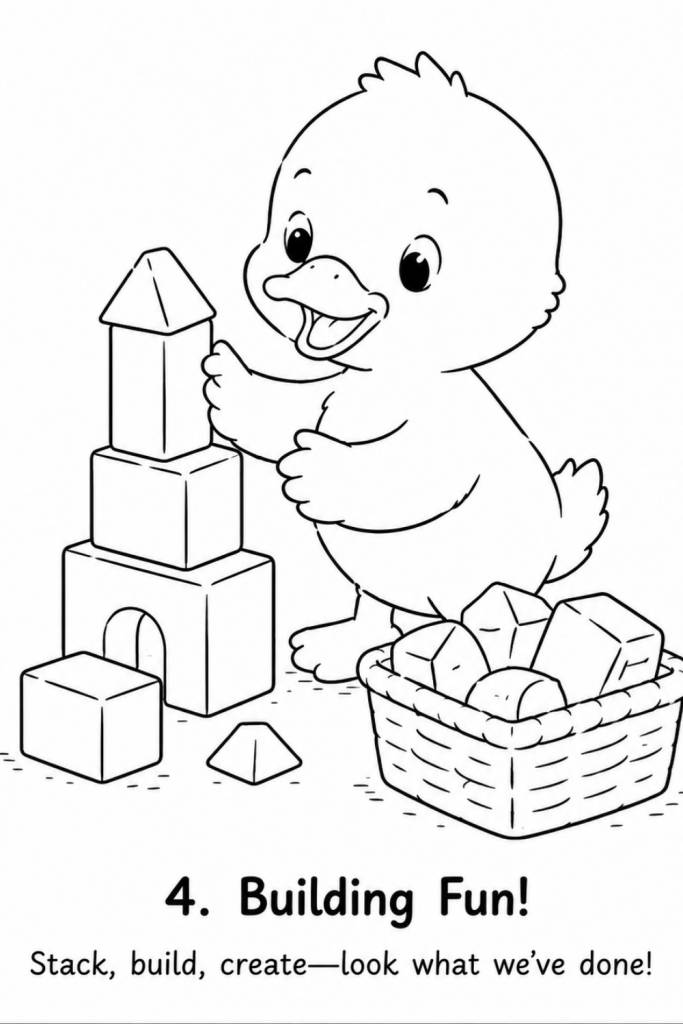 Duck colouring pages