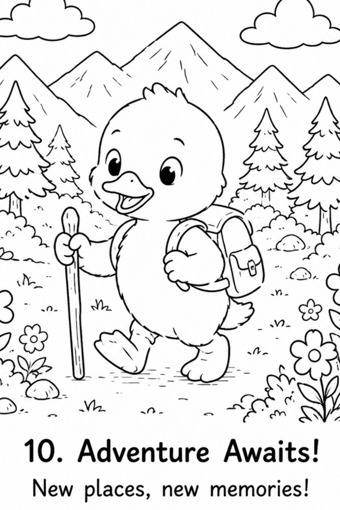 Duck colouring pictures