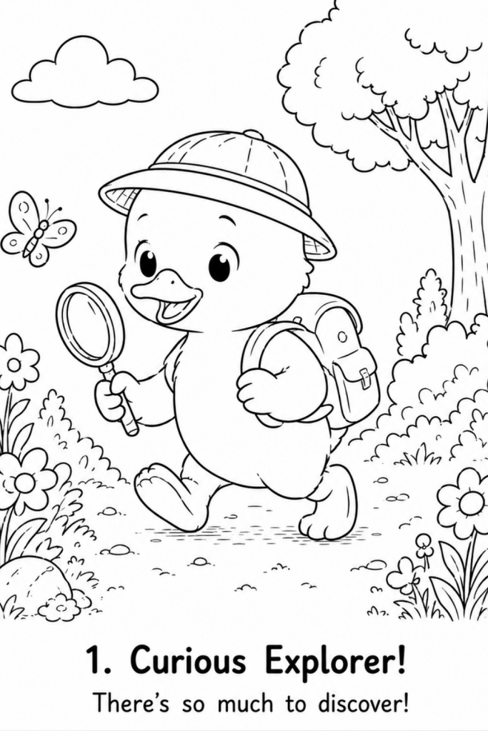 Duck colouring sheet (2)