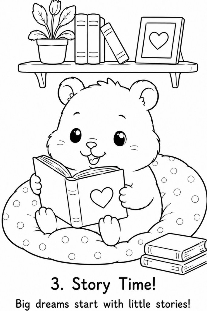Hamster colouring page (2)