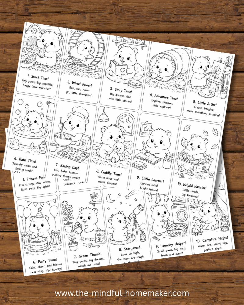 Colouring pages for kids Hamster colouring pages