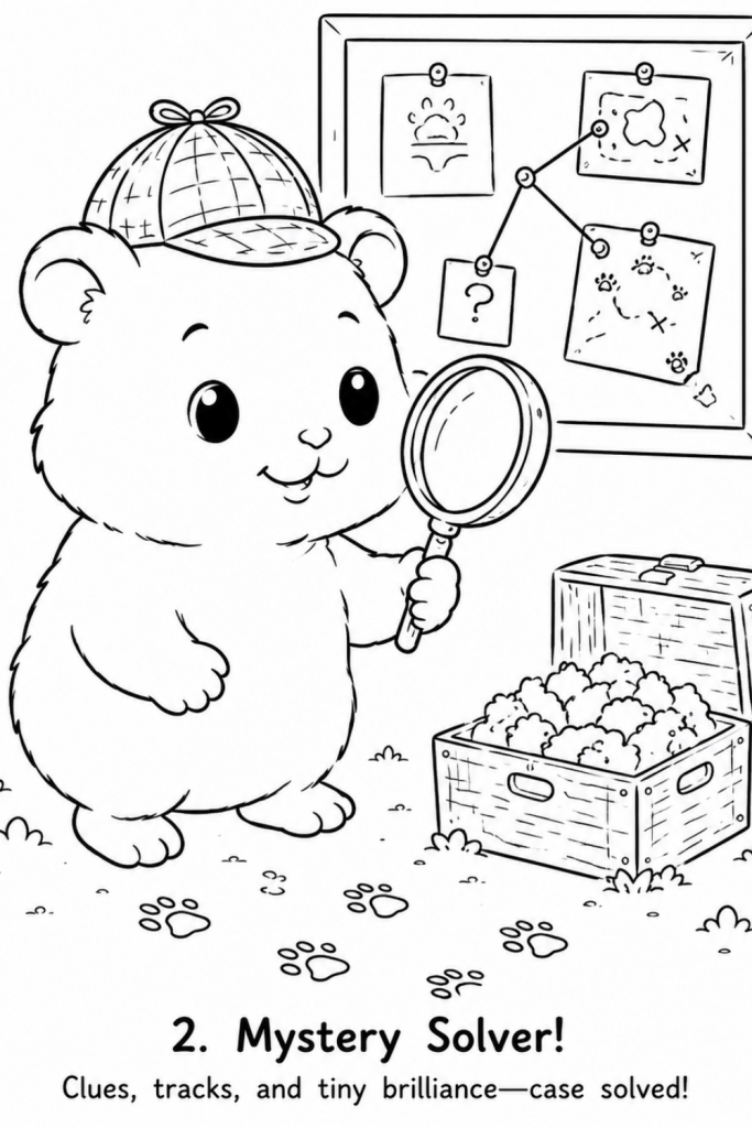 Hamster colouring pages