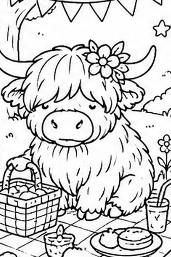Highland Cow cute pages