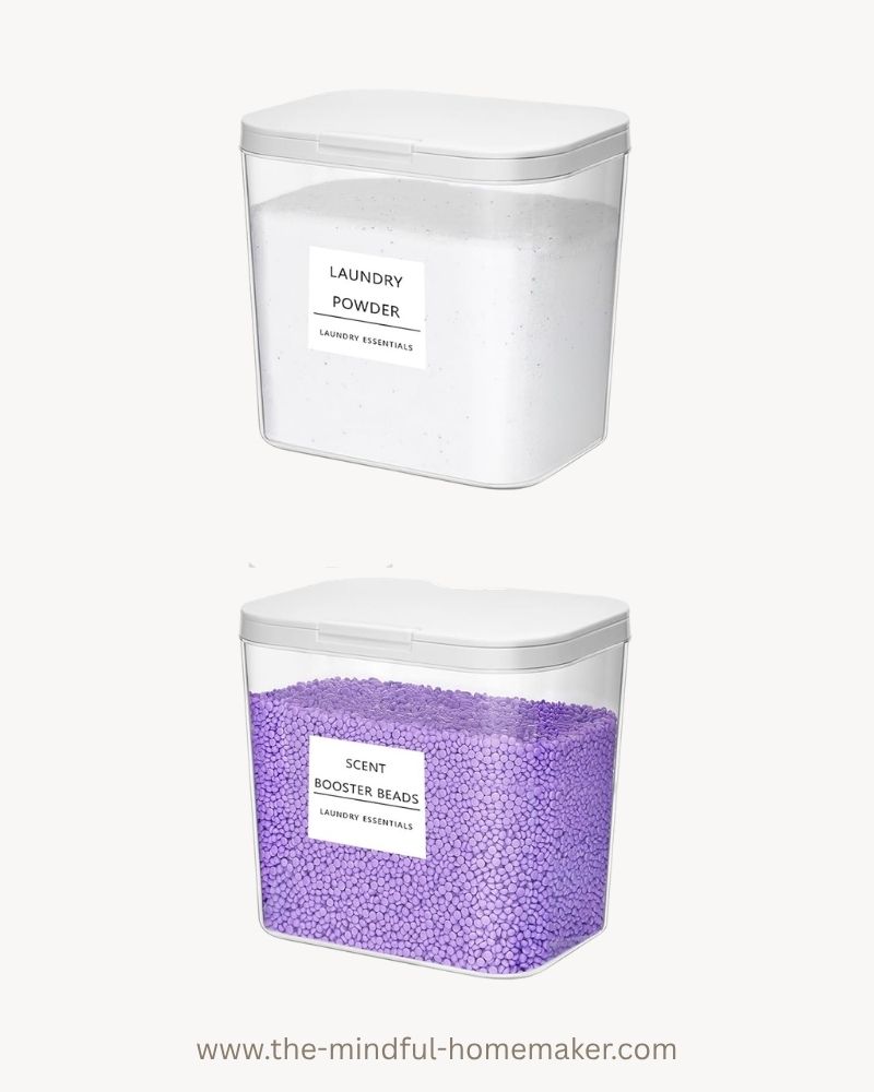 Laundry shelf bins