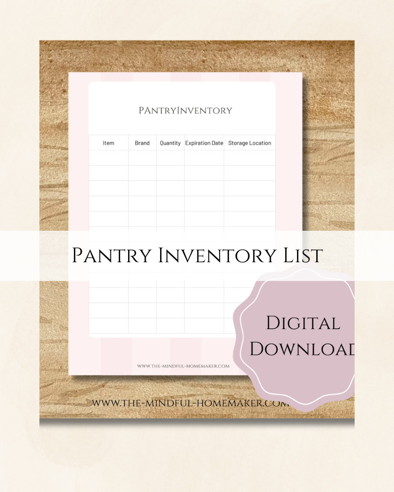 Pantry Inventory List