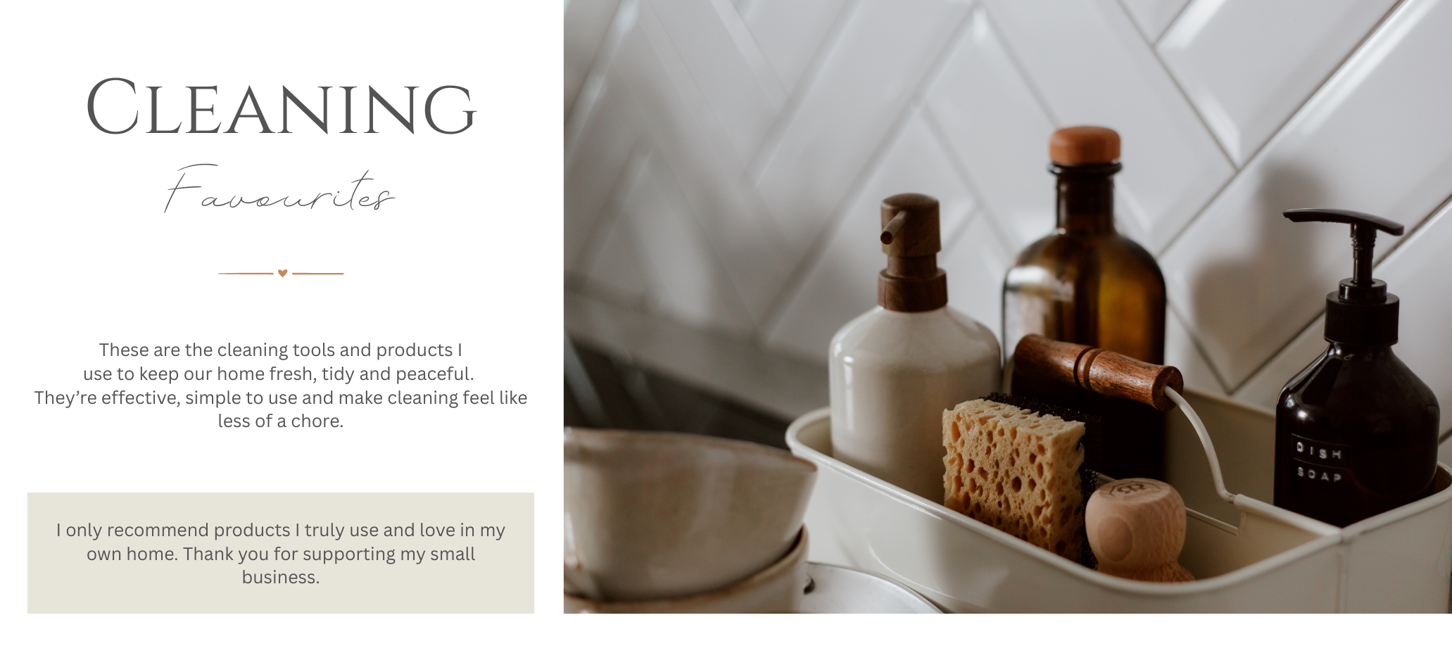 cleaning favourites Recommendations page cleaning supplies