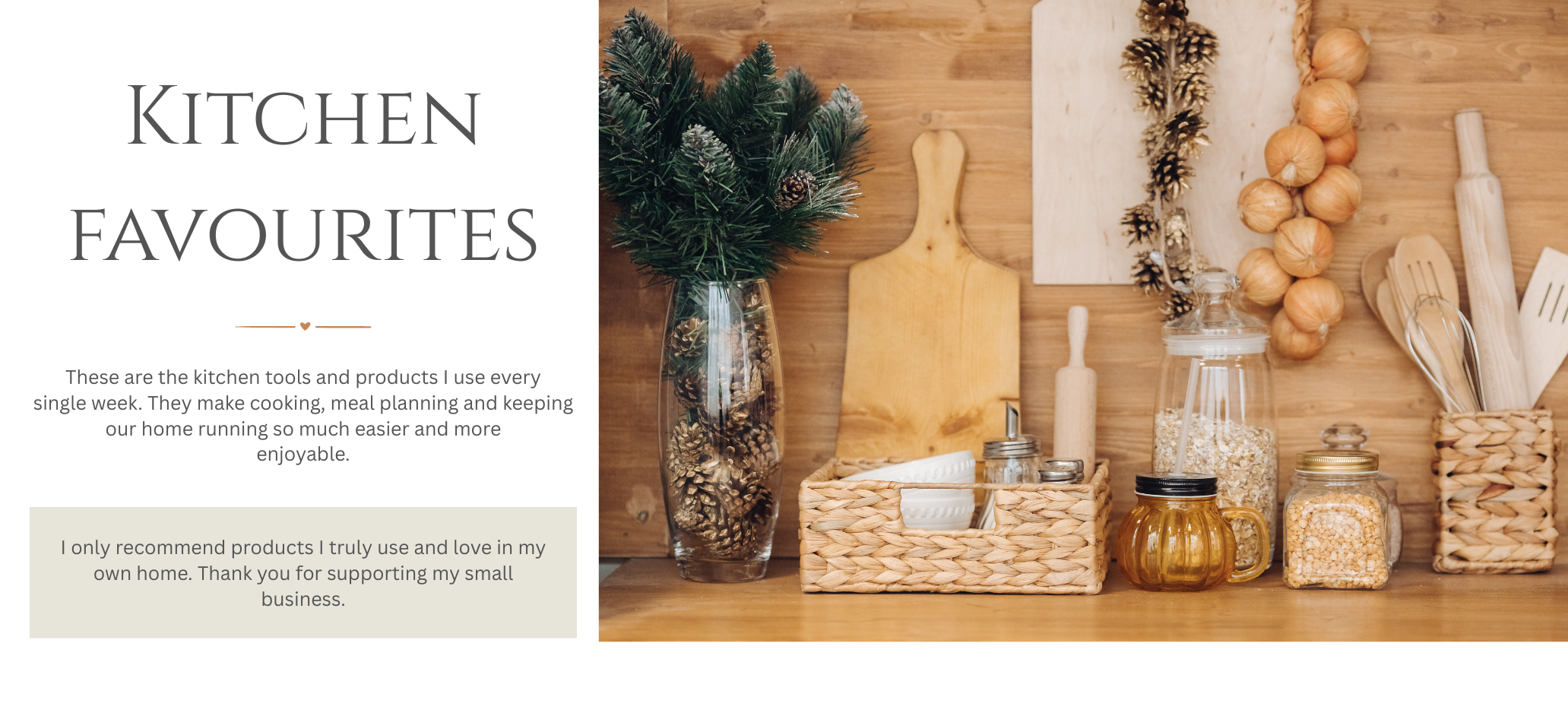 kitchen favourites Recommendations page kitchen