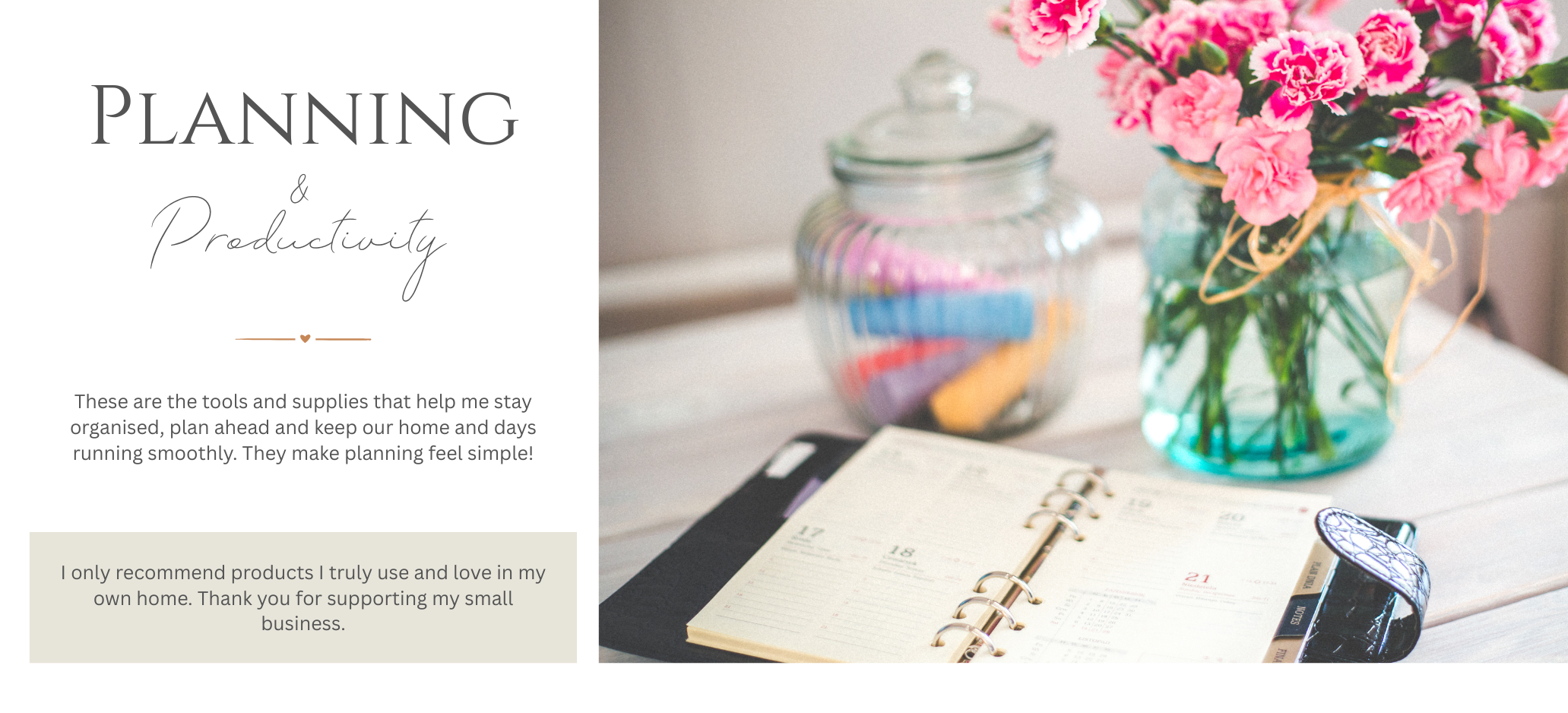 planning and productivity Recommendations page planning and productivity