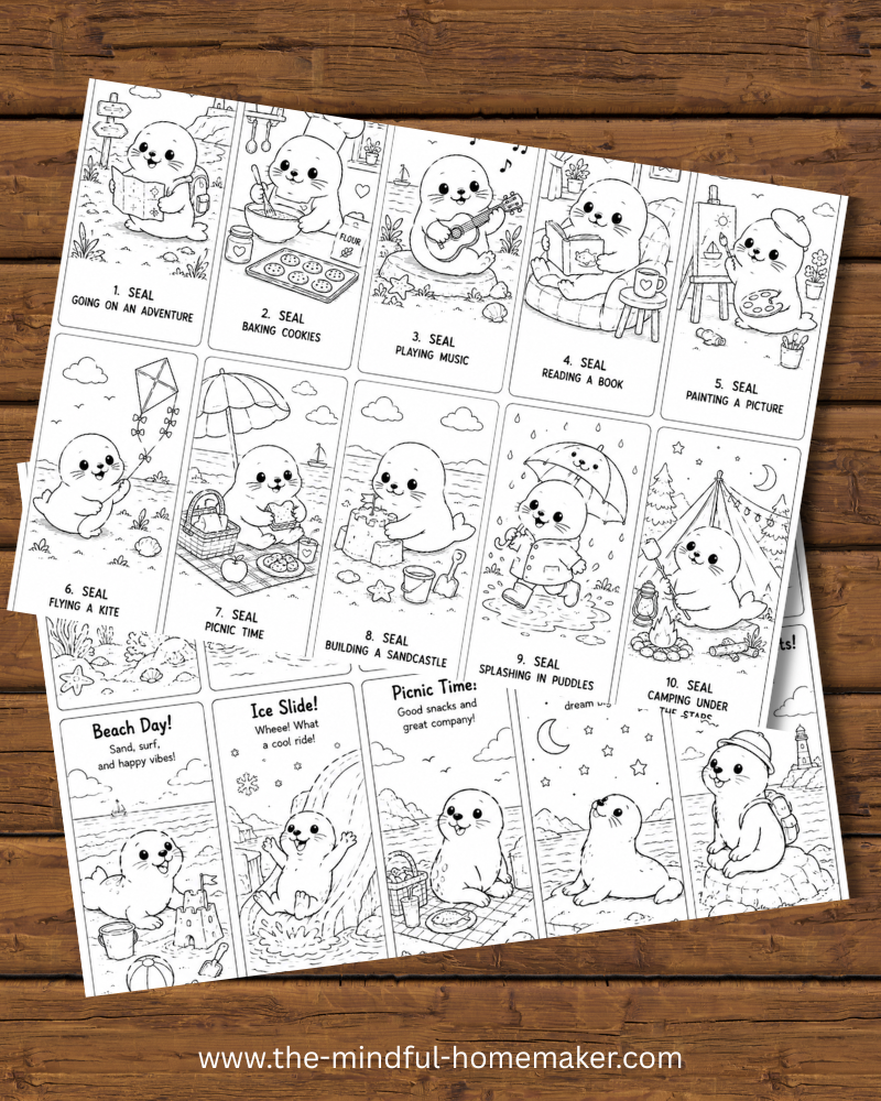 Colouring pages for kids Seal colouring pages