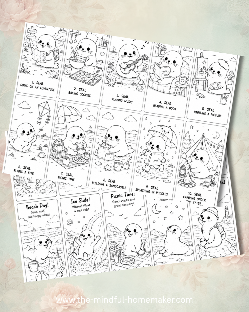 Seal colouring pages