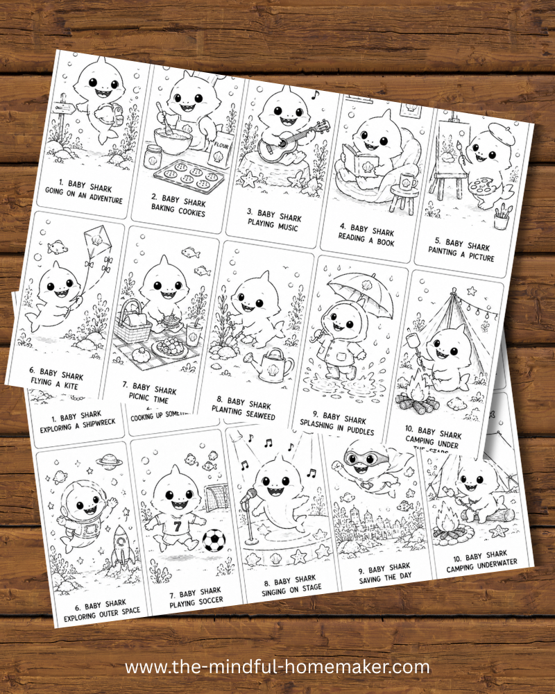 Colouring pages for kids Shark colouring pages