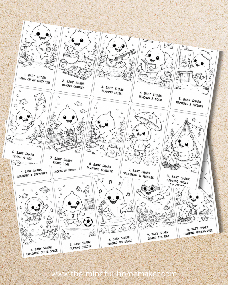 Shark colouring pages