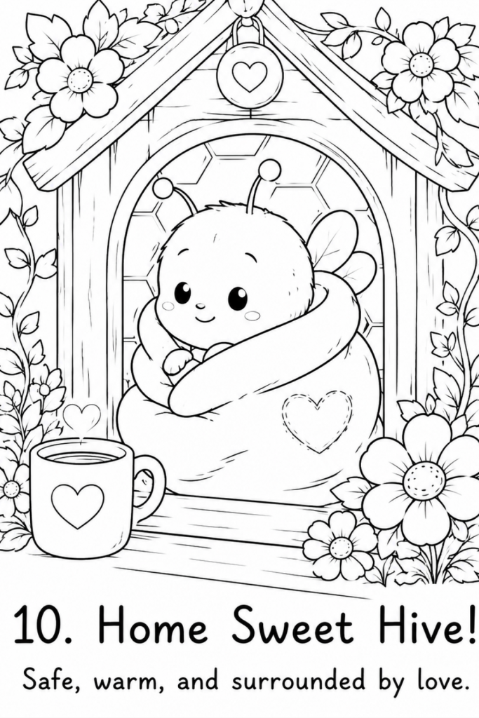 bee colouring