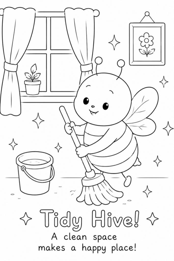bee colouring in