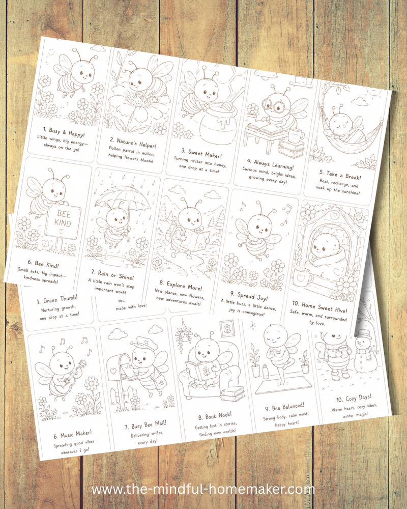 bee colouring pages