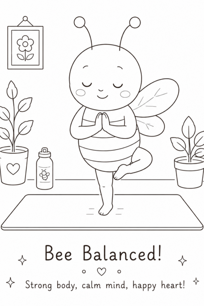 bee colouring pages for kids