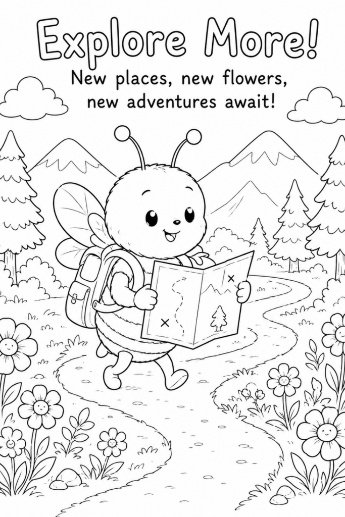 bee colouring sheet