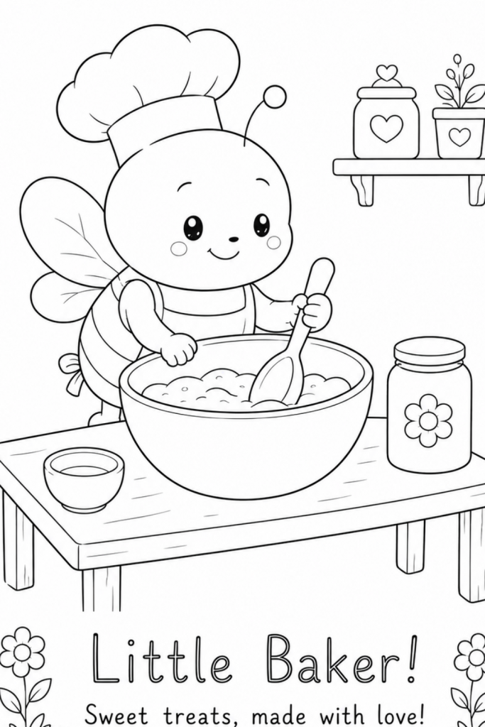 bee colouring sheets free