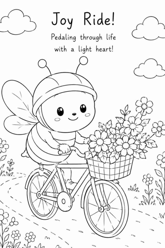 bee colouring template