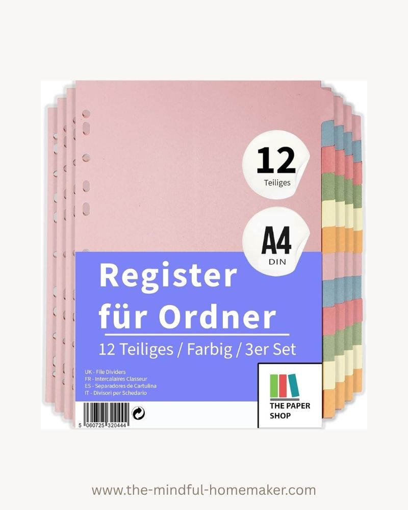 binder dividers