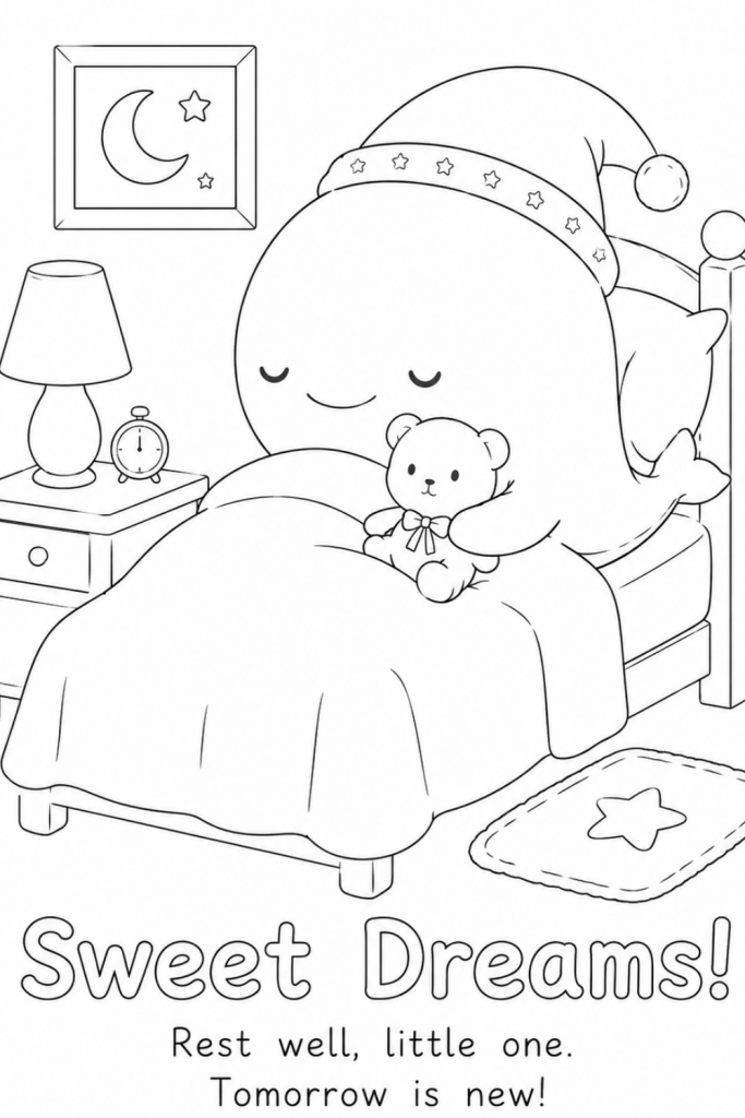 blue whale colouring sheet