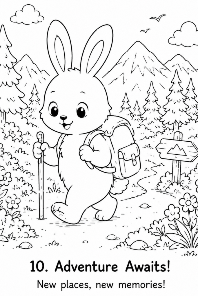 bunny colouring book