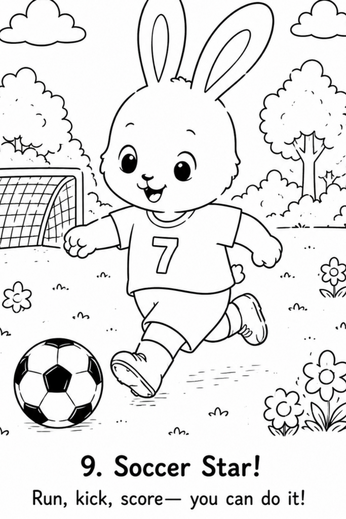 bunny colouring page (2)