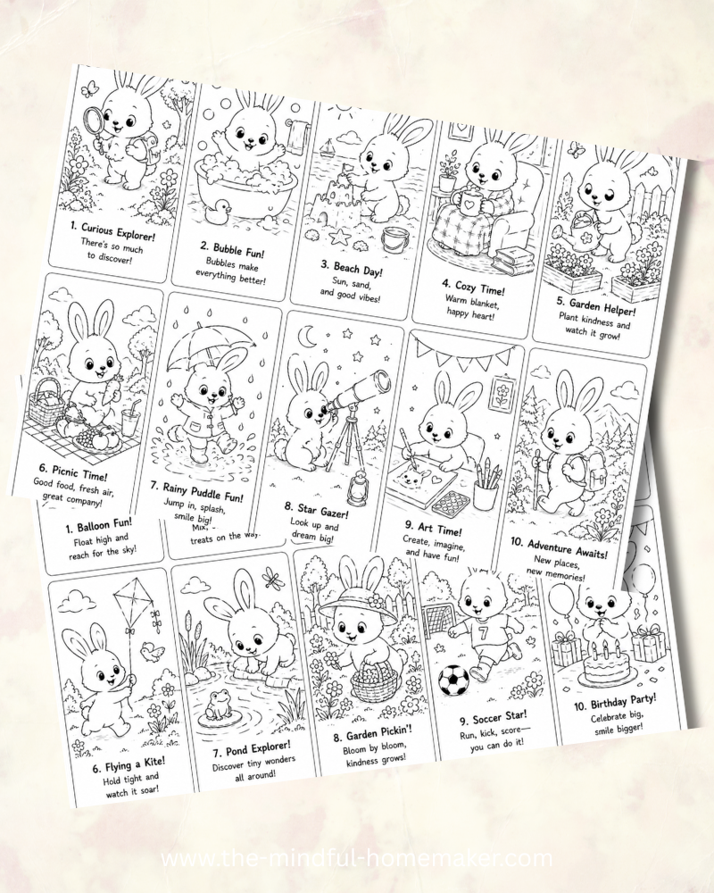 bunny colouring pages