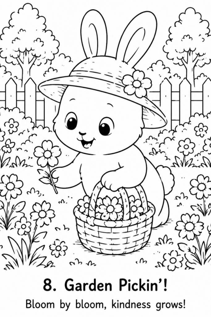 bunny colouring pages