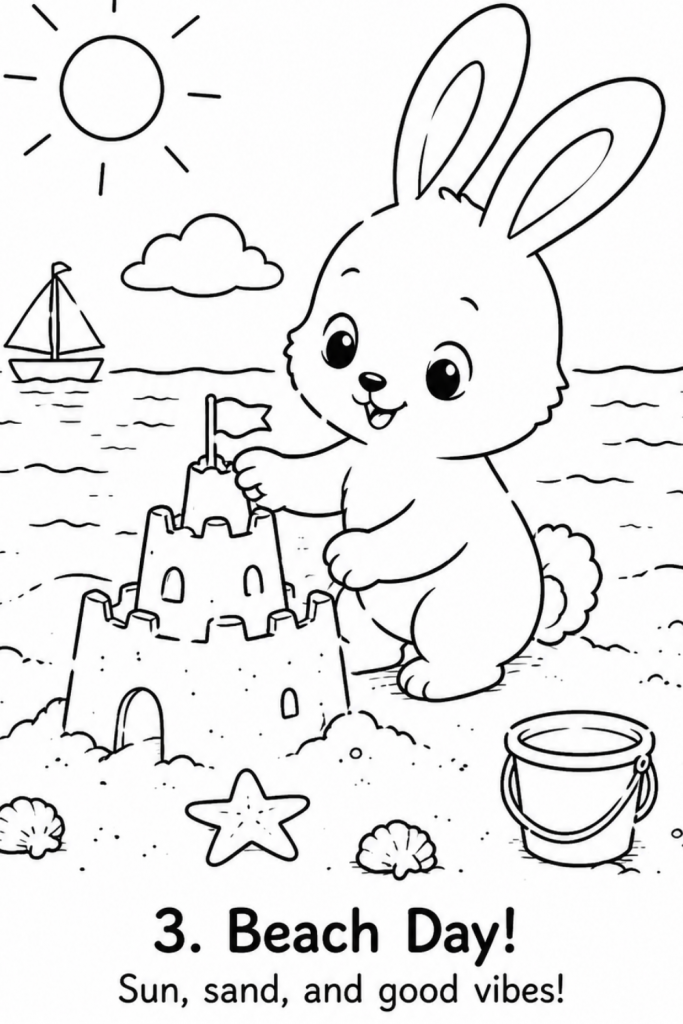 bunny colouring pages for kids