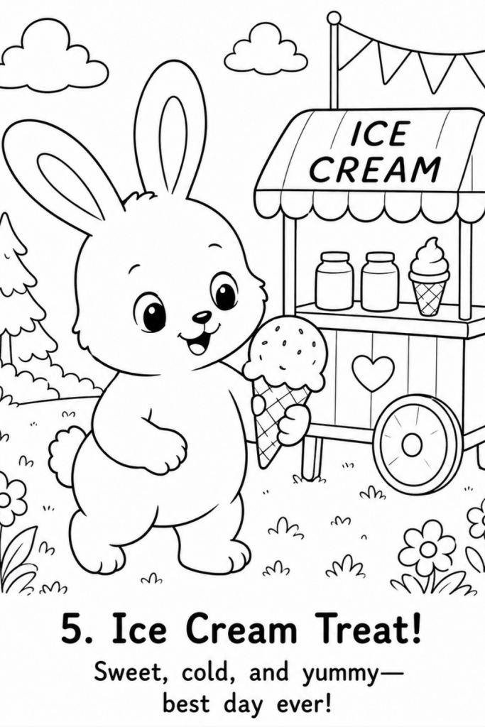 bunny colouring sheet