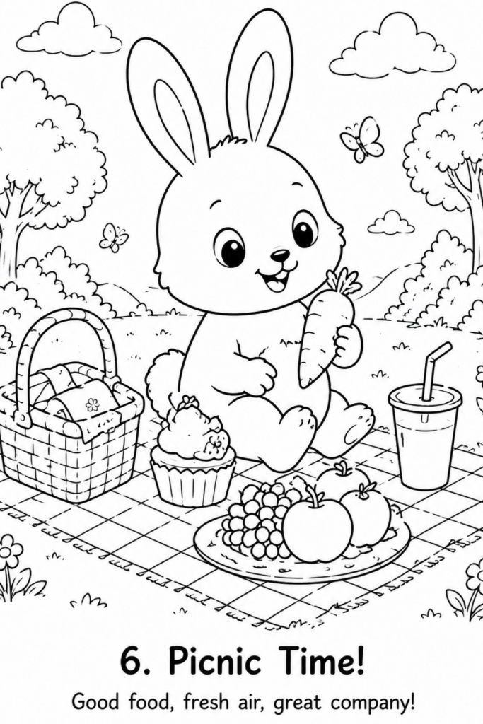 bunny colouring worksheet
