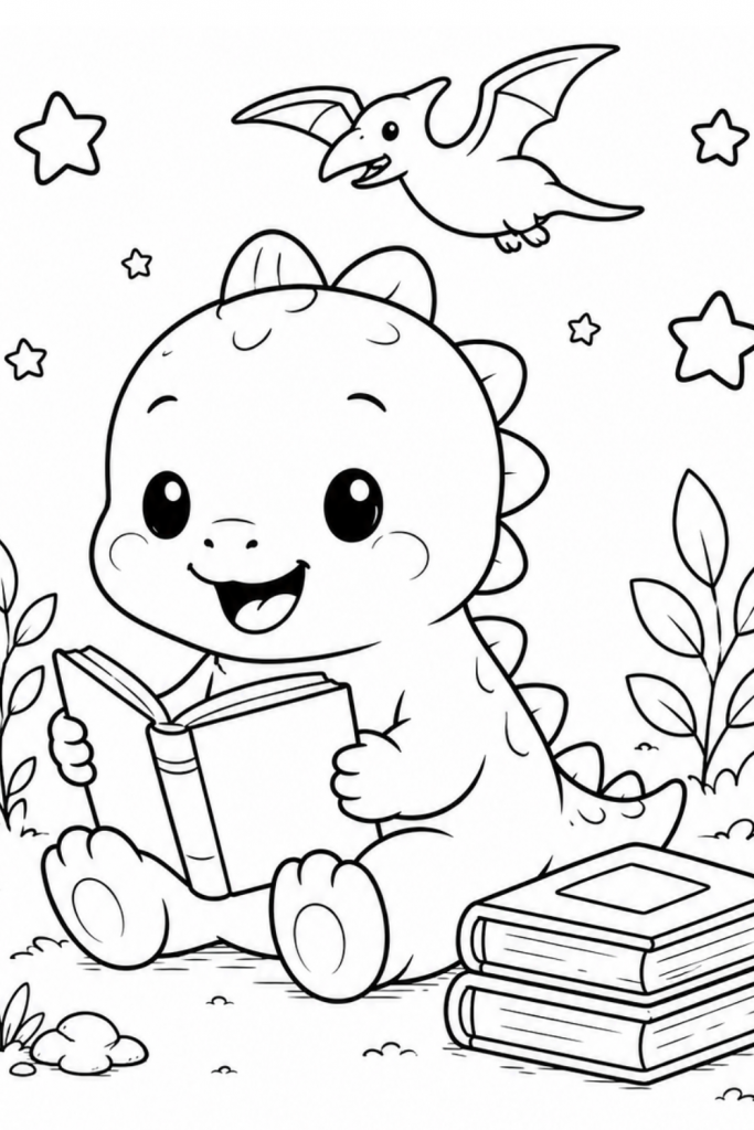 Baby dinosaur colouring pages colouring page Dinosaur