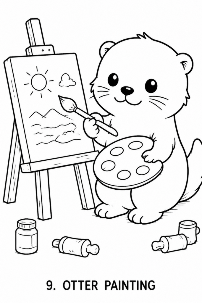 otter colouring pages colouring pages kids printable