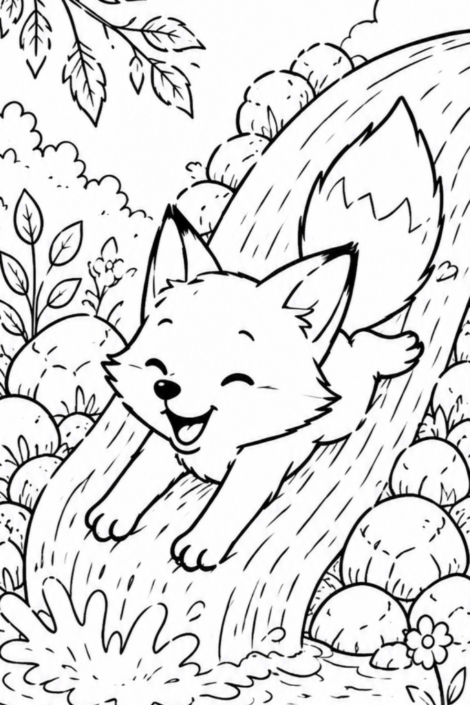 fox colouring pages colouring pages kids summer (11)