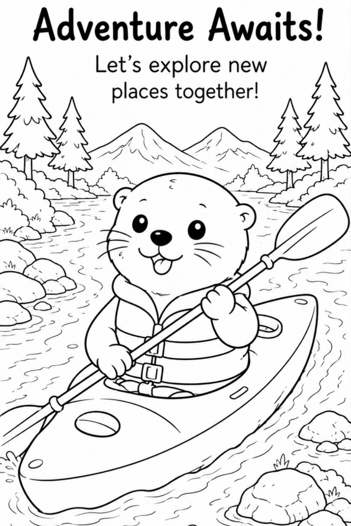 otter colouring pages colouring pages kids summer