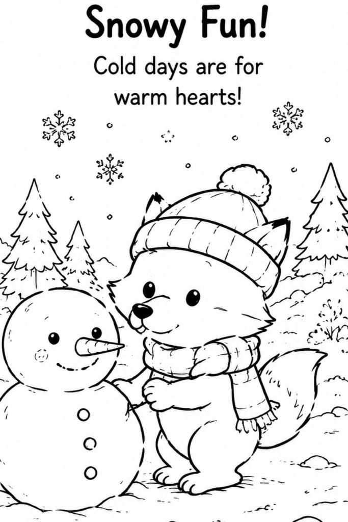 fox colouring pages colouring pages kids summer (2)