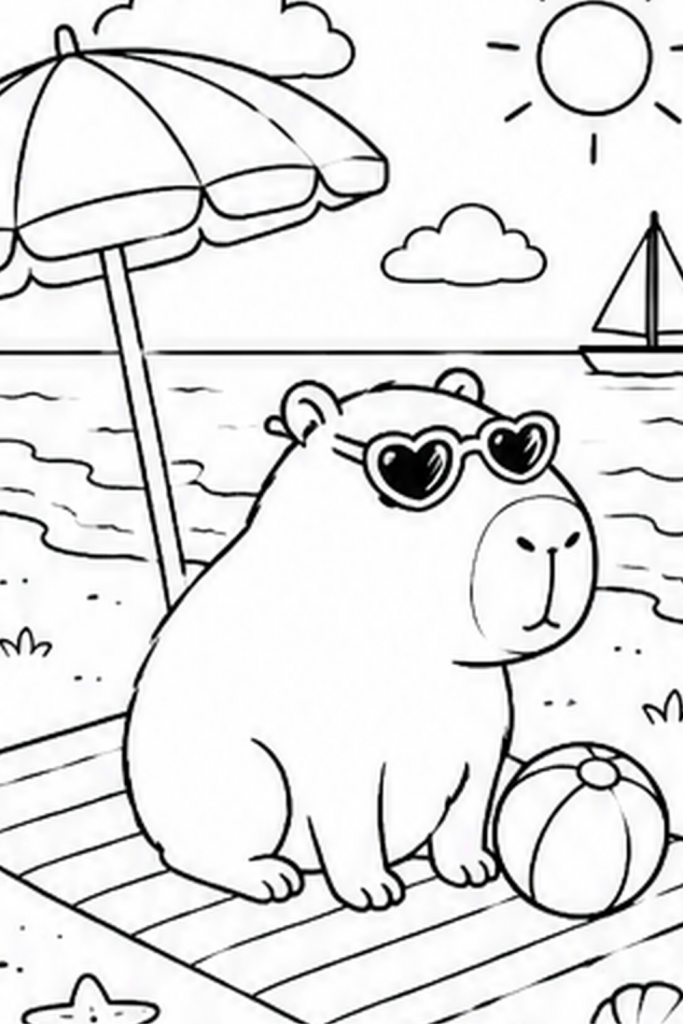 colouring pages kids summer