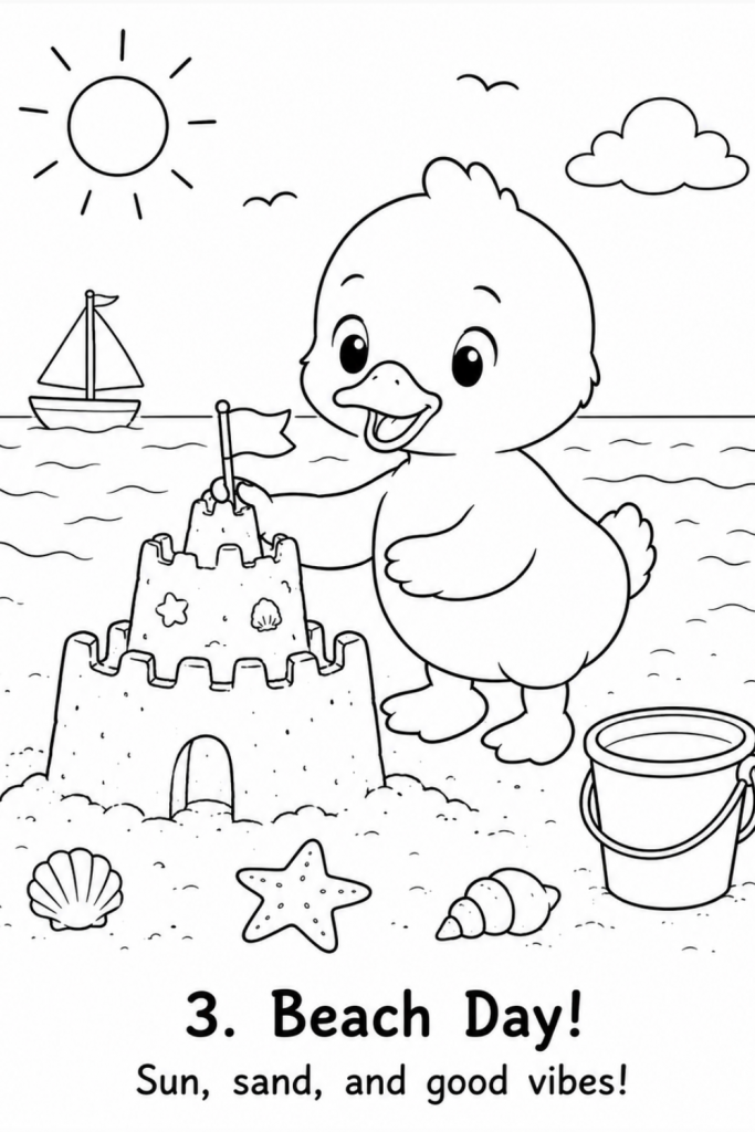 colouring pages kids summer