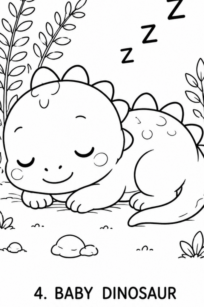 Baby dinosaur colouring pages colouring pages kids summer