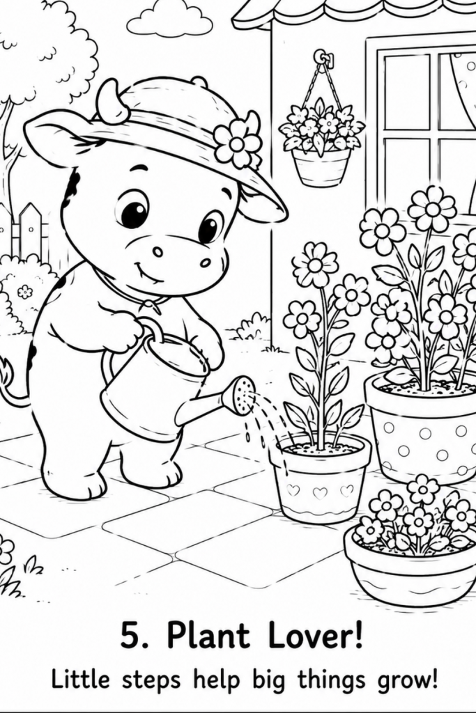 colouring pages of Cow