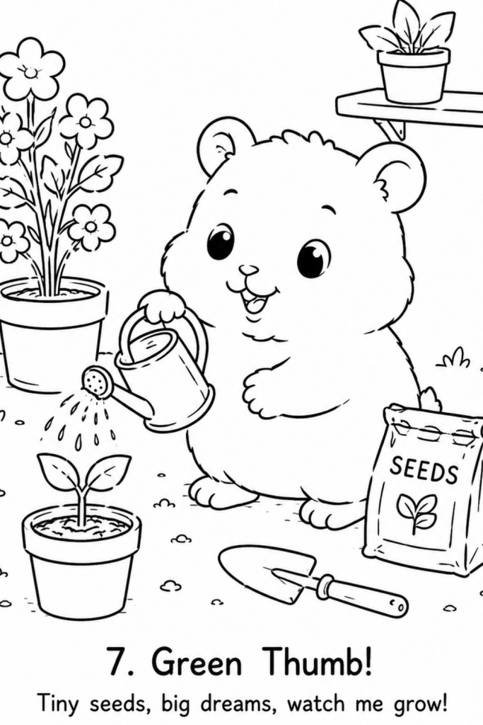 colouring pages of Hamster